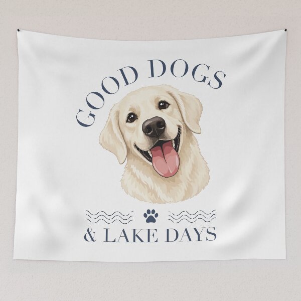 Item preview, Golden Retriever Good Dogs and Lake Days designed and sold by BrandMuffinStudio.
