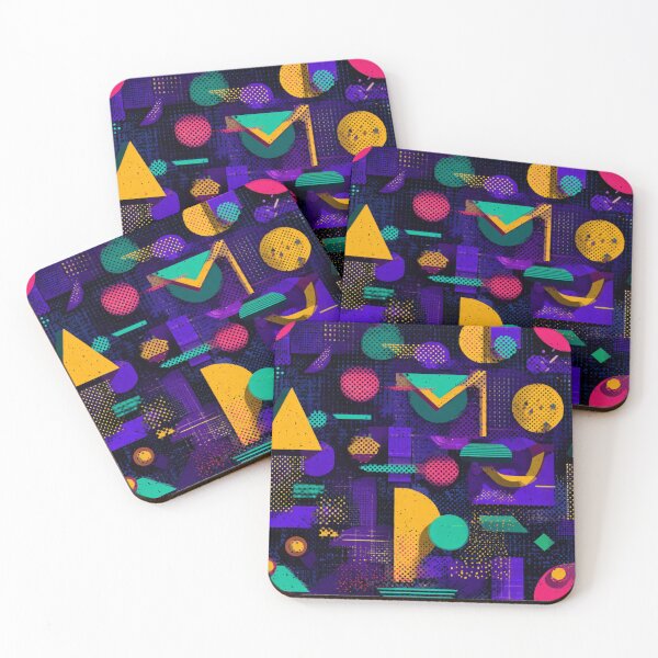 Item preview, Retro 80s 90s Geometric Abstract Pattern Design designed and sold by NicolasGlowArt.