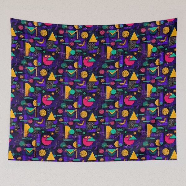 Item preview, Retro 80s 90s Geometric Abstract Pattern Design designed and sold by NicolasGlowArt.