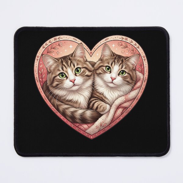 Item preview, Cute cats in a heart designed and sold by ReneMM.