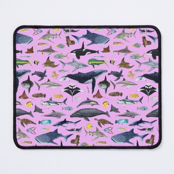 Item preview, MARINE LIFE OF LOS CABOS text (light pink) designed and sold by BEATRIZ ABAITUA.