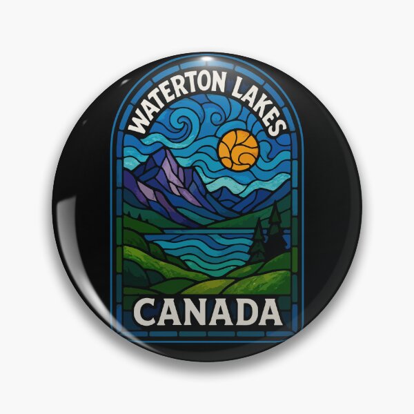 Item preview, Waterton Lakes National Park Canada Stained Glass Travel designed and sold by TomFrontierArt.