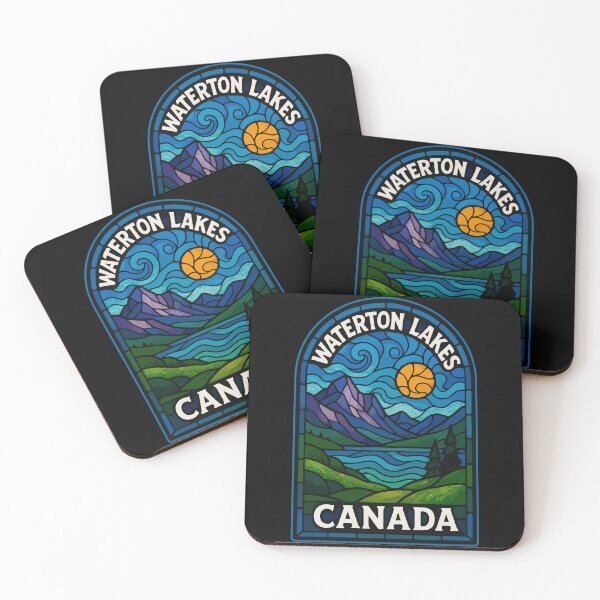 Item preview, Waterton Lakes National Park Canada Stained Glass Travel designed and sold by TomFrontierArt.
