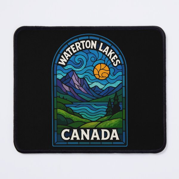 Item preview, Waterton Lakes National Park Canada Stained Glass Travel designed and sold by TomFrontierArt.