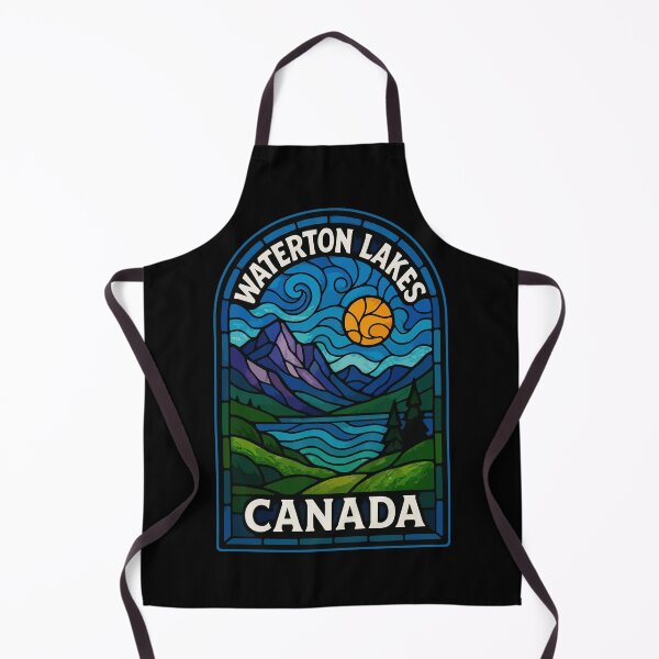 Item preview, Waterton Lakes National Park Canada Stained Glass Travel designed and sold by TomFrontierArt.