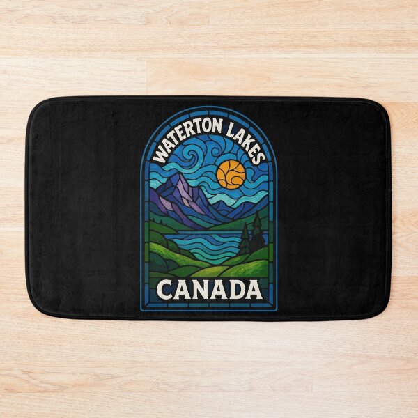 Item preview, Waterton Lakes National Park Canada Stained Glass Travel designed and sold by TomFrontierArt.