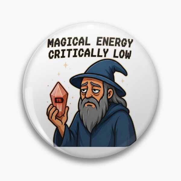 Item preview, Magical Energy Critically Low - Exhausted Wizard  designed and sold by ImprintEmporium.