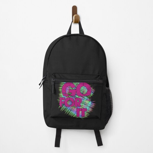 Item preview, Go For It Neon Magenta Typography Holographic Background designed and sold by AstronautMerch.