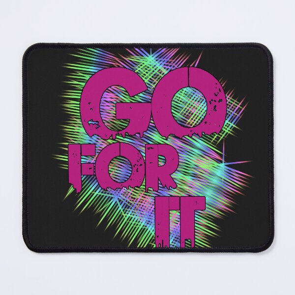 Item preview, Go For It Neon Magenta Typography Holographic Background designed and sold by AstronautMerch.
