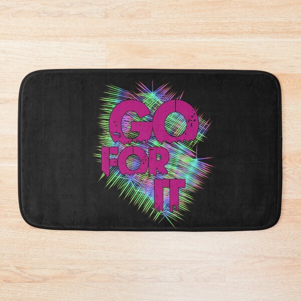 Item preview, Go For It Neon Magenta Typography Holographic Background designed and sold by AstronautMerch.