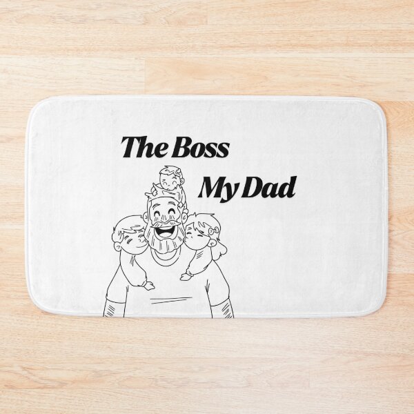 Item preview, The Boss My Dad Monochrome Illustration designed and sold by Theselinara.