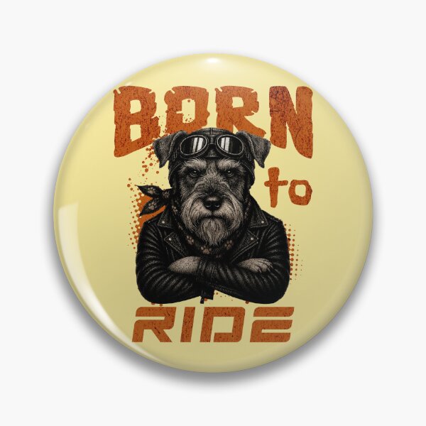 Item preview, Schnauzer Biker Design – Born To Ride Funny Motorcycle Schnauzer Gift designed and sold by PixelsPaws.