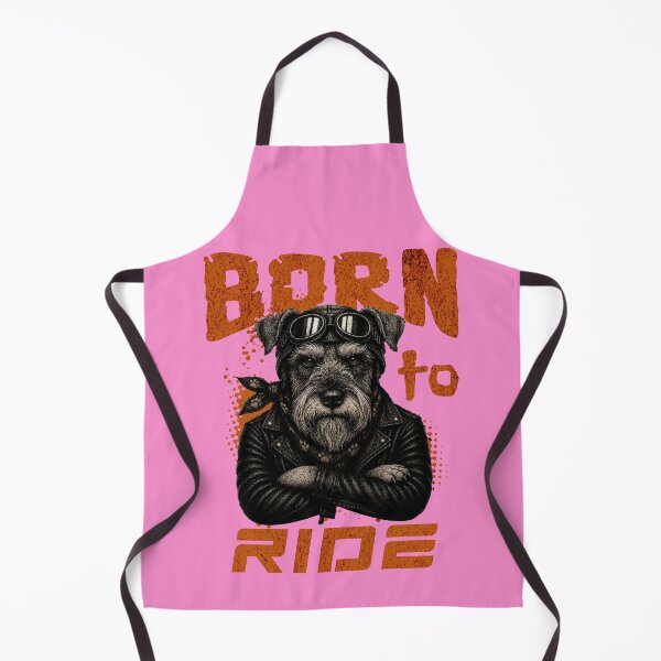 Item preview, Schnauzer Biker Design – Born To Ride Funny Motorcycle Schnauzer Gift designed and sold by PixelsPaws.