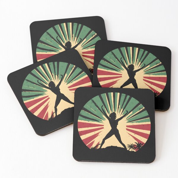 Item preview, Retro Sunset Yoga Meditating Woman designed and sold by AlchemyColor.