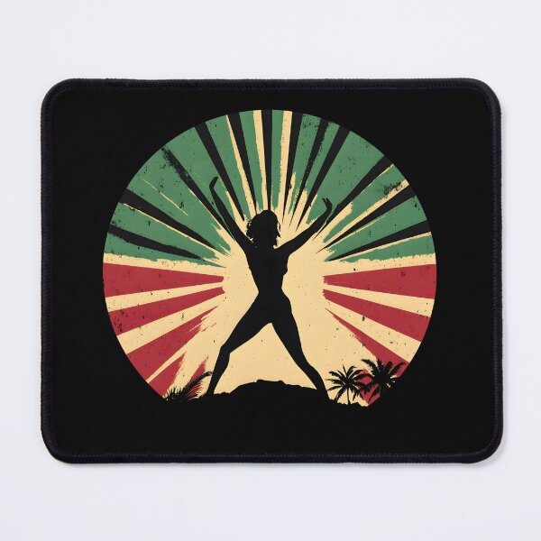 Item preview, Retro Sunset Yoga Meditating Woman designed and sold by AlchemyColor.