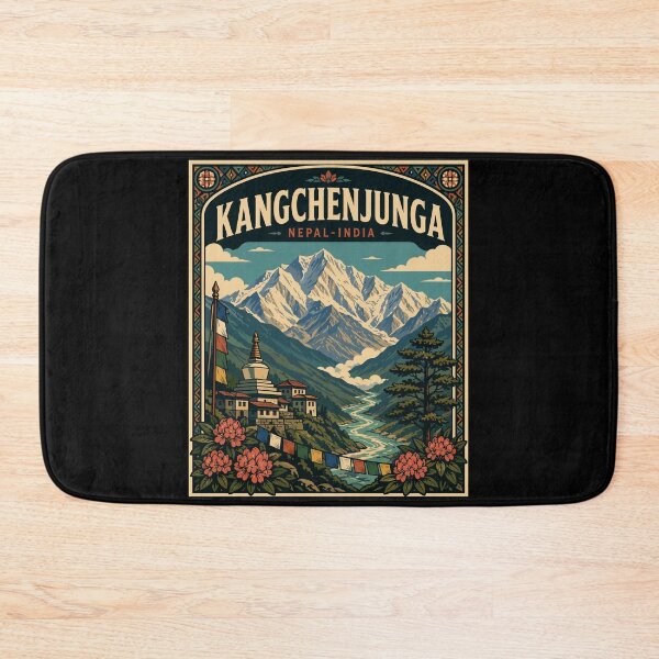 Item preview, Kangchenjunga Mountain (Himalayas) Nepal-India, Vintage Art Travel Landscape designed and sold by MaateoDesign.