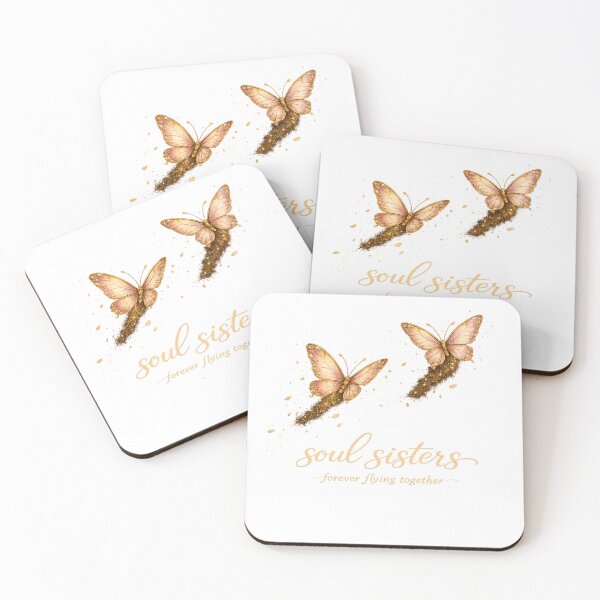 Item preview, Soul Sisters Butterflies Best Friend Gift  Matching Butterfly Shirts Women designed and sold by DreamelleStudio.