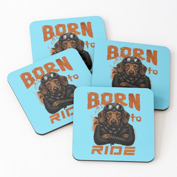 Item preview, Dachshund Biker Design – Born To Ride Funny Motorcycle Dachshund Gift designed and sold by PixelsPaws.