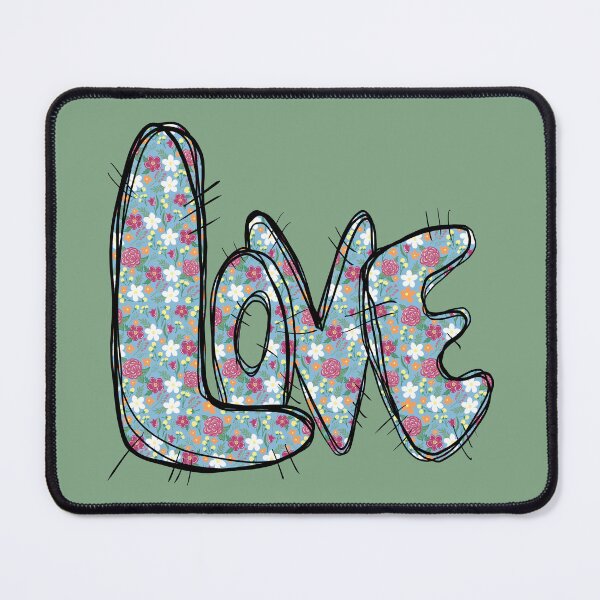 Item preview, Love Floral Patchwork with green background  designed and sold by missmann.