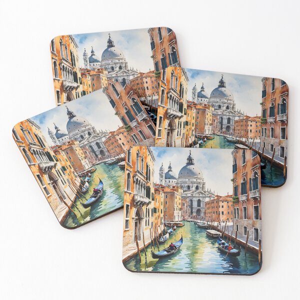 Item preview,  Romance in Venice – Grand Canal Watercolor Art designed and sold by UmSkelig834.