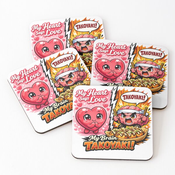 Item preview, Heart vs Brain Takoyaki Food Mood designed and sold by Dresut.