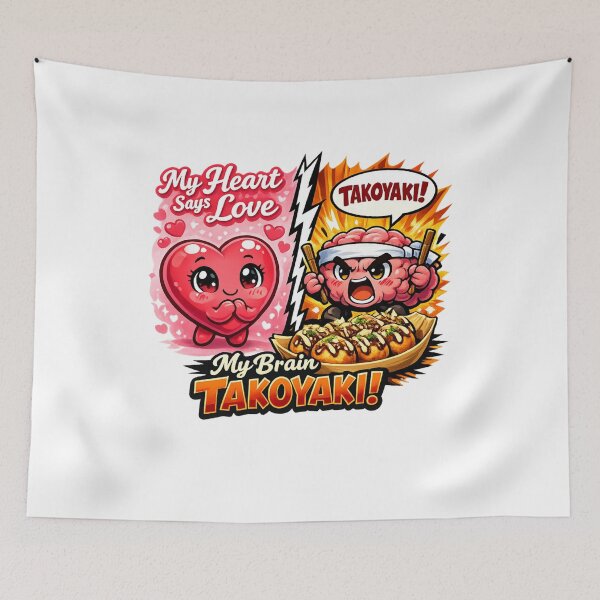 Item preview, Heart vs Brain Takoyaki Food Mood designed and sold by Dresut.