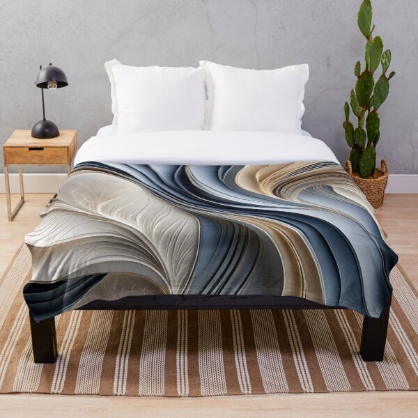 Item preview, Golden Air - Soft Blue and Gold Flowing Abstract designed and sold by FutureImaging.