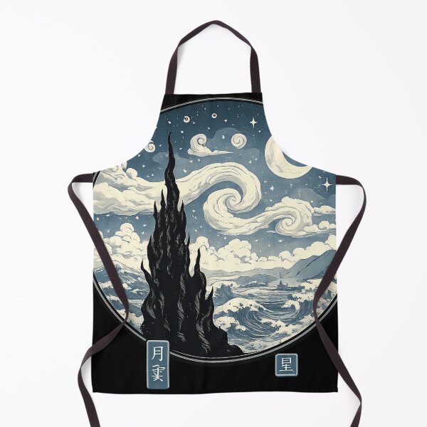 Item preview, Surreal Japanese Moon Waves - Dreamy Ukiyo-e Night Art designed and sold by TialCorner.
