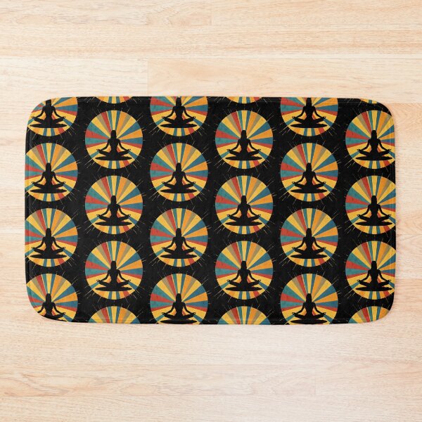 Item preview, Yoga Meditation Retro Sun Silhouette designed and sold by AlchemyColor.