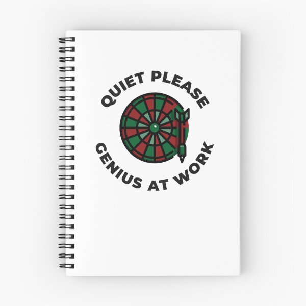 Item preview, Quiet Please — Dart Genius at Work | Funny Darts Player Design designed and sold by TalkTee Me.