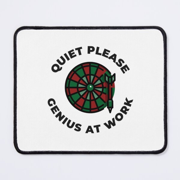 Item preview, Quiet Please — Dart Genius at Work | Funny Darts Player Design designed and sold by TalkTee Me.