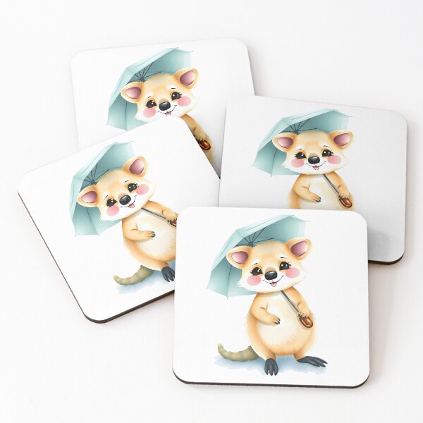 Item preview, Cute Quokka Holding Umbrella in the Snow designed and sold by Passionread.