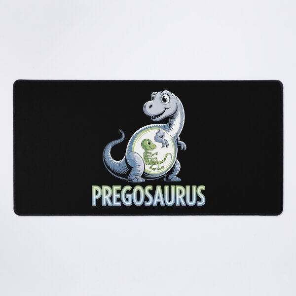 Aperçu de l'œuvre Illustration humoristique de maman dinosaure Pregosaurus pour les amateurs d'humour de grossesse créée et vendue par Redgiant87x.