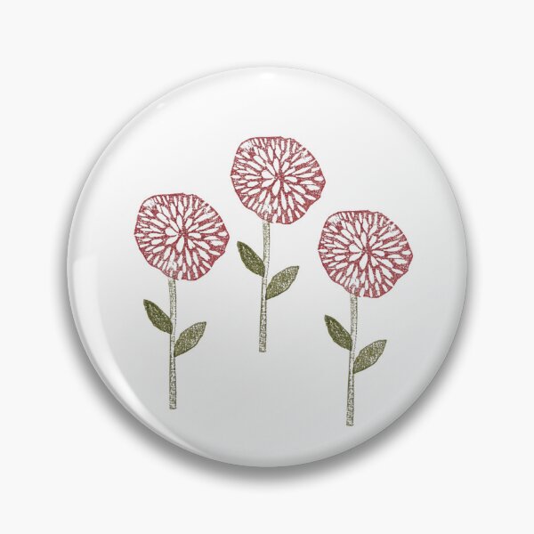 Item preview, Block print floral hand carved group of three half drop pattern designed and sold by Boy and Belugee.
