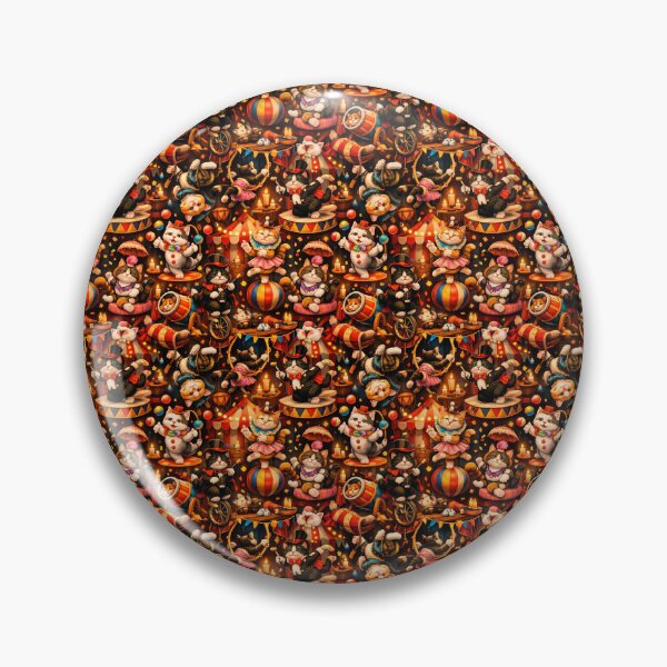 Item preview, Seamless pattern of cats performing funny circus acts designed and sold by elopezstock.