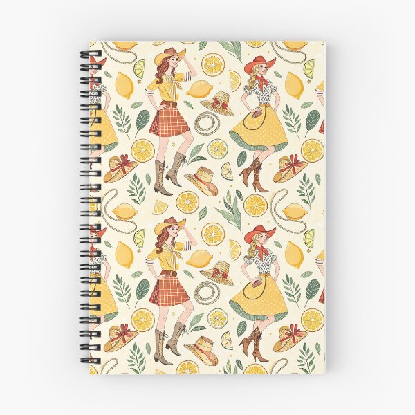 Item preview, Cowgirl Lemon Summer Fashion Pattern designed and sold by Storybook Botanica.