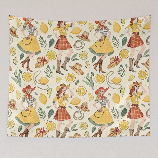 Item preview, Cowgirl Lemon Summer Fashion Pattern designed and sold by Petal & Pattern Co.