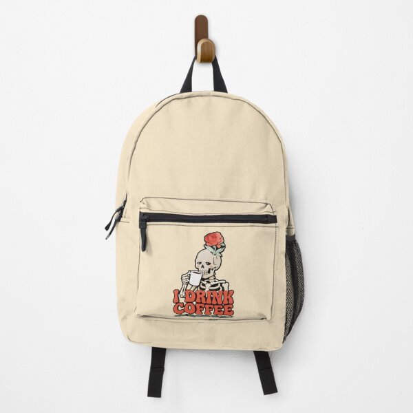 Item preview, I Drink Coffee And Hope For The Best Skeleton Graphic — Funny Coffee Lover Dark Humor designed and sold by SkTee2k.