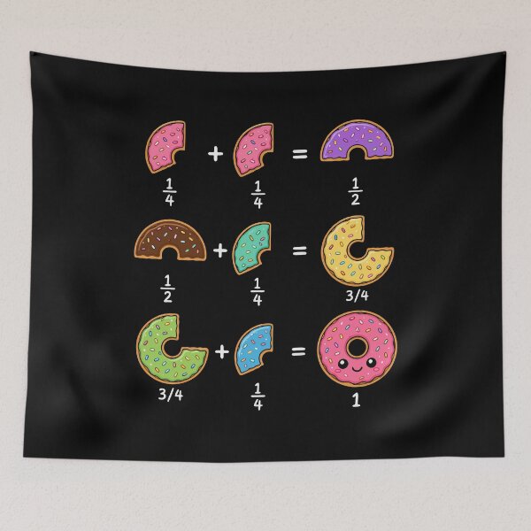 Item preview, Donut Fractions Learning Math Humor designed and sold by HandicraftArt.