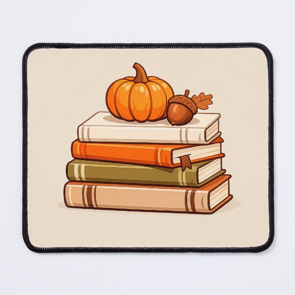Item preview, Cozy Autumn Book Stack with Pumpkin & Acorn | Cute Fall Reading Illustration designed and sold by Iras-Art-Corner.