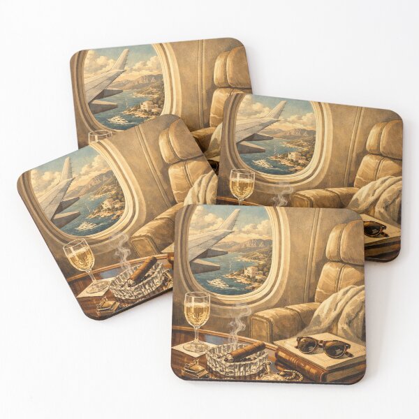 Item preview, Old Money Jet‑Set Airplane View – Vintage Luxury Travel Art designed and sold by Ve & Co.