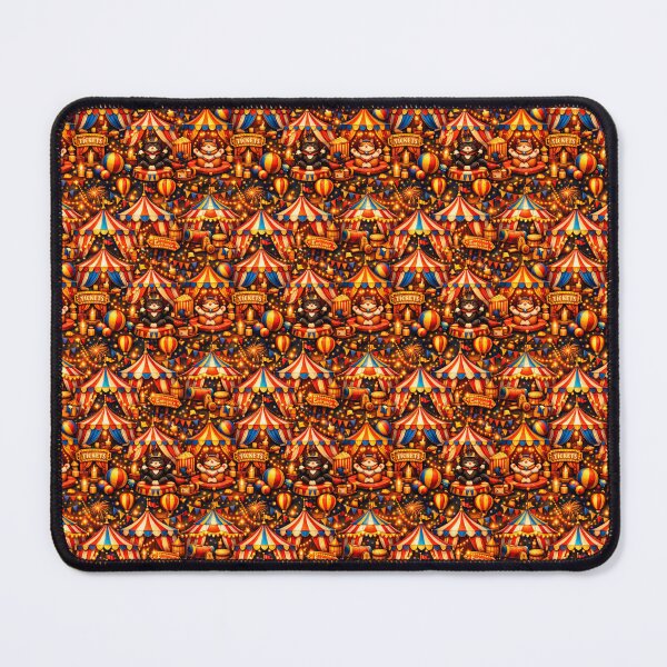 Item preview, Seamless carnival fair pattern with circus tents and tickets. designed and sold by elopezstock.