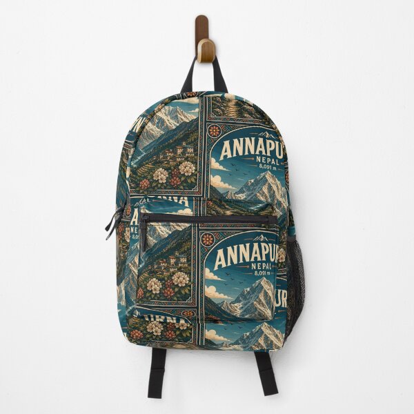 Item preview, Annapurna Mountain (Himalayas) Nepal, Vintage Art Travel Landscape designed and sold by MaateoDesign.