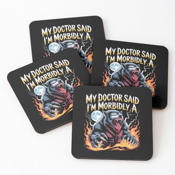Item preview, My Doctor Said I'm Morbidly A Beast Funny Werewolf Pun Humor designed and sold by Redgiant87x.