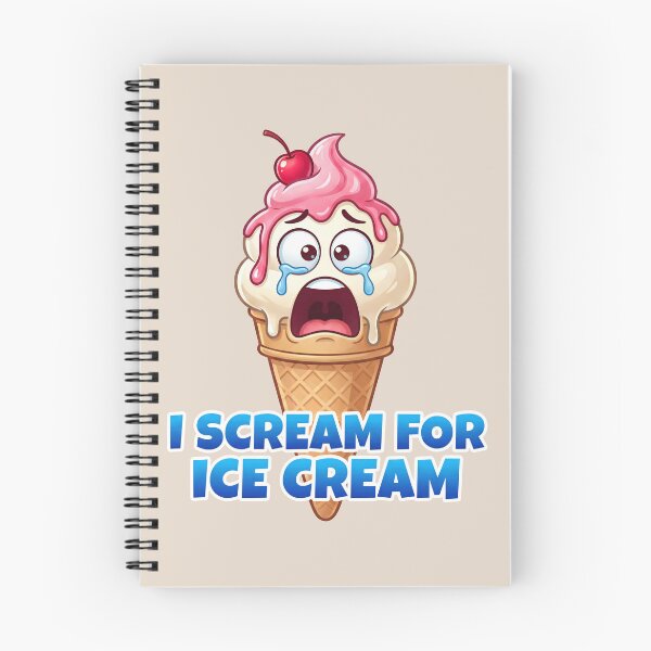 Item preview, Funny I Scream For Ice Cream Pun Design – Screaming Ice Cream Cone Cartoon 2 designed and sold by WordPlayStudio.