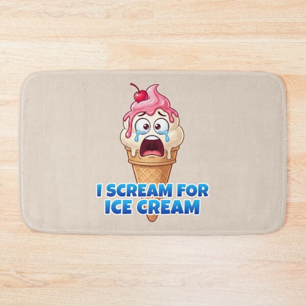Item preview, Funny I Scream For Ice Cream Pun Design – Screaming Ice Cream Cone Cartoon 2 designed and sold by WordPlayStudio.
