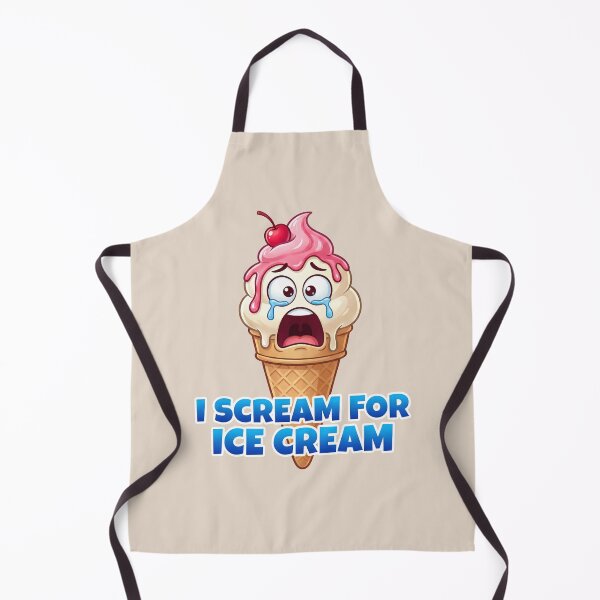 Item preview, Funny I Scream For Ice Cream Pun Design – Screaming Ice Cream Cone Cartoon 2 designed and sold by WordPlayStudio.