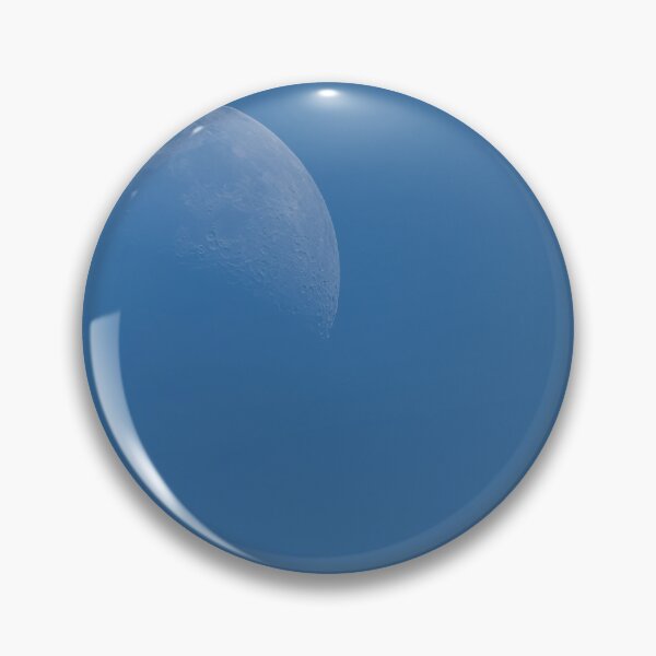 Item preview, Half moon in cloudless blue sky designed and sold by lisavonbiela.