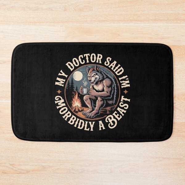 Item preview, My Doctor Said I'm Morbidly A Beast Funny Werewolf Meme with Pun Humor designed and sold by Redgiant87x.