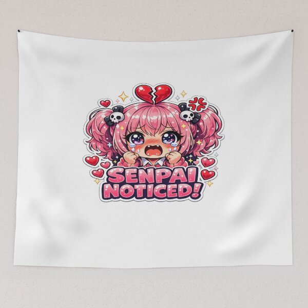 Item preview, Senpai Noticed Crying Chibi Anime Girl designed and sold by Dresut.